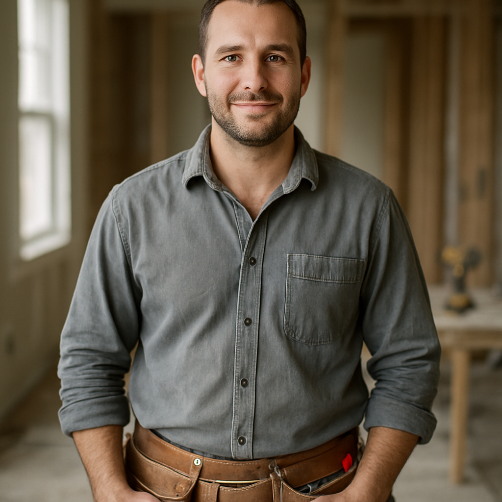 A trusted professional contractor in a home under renovation
